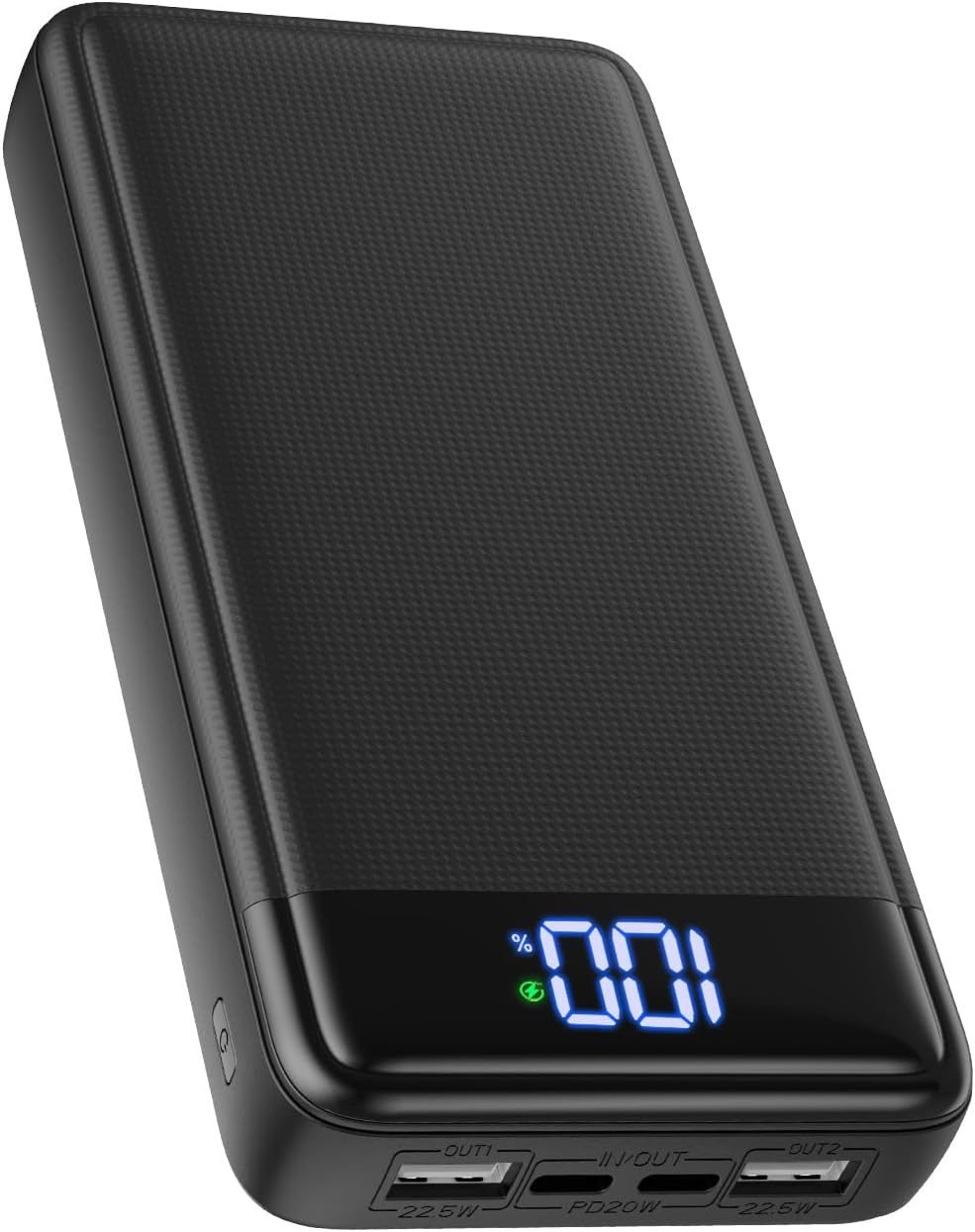 Externe accu, 26800 mAh, 22,5 W powerbank, draagbare batterij USB C ingang en uitgang PD3.0 QC4.0, snel opladen, draagbare oplader met lcd-display, compatibel met 16, 15, 14, 13 tablets enz.