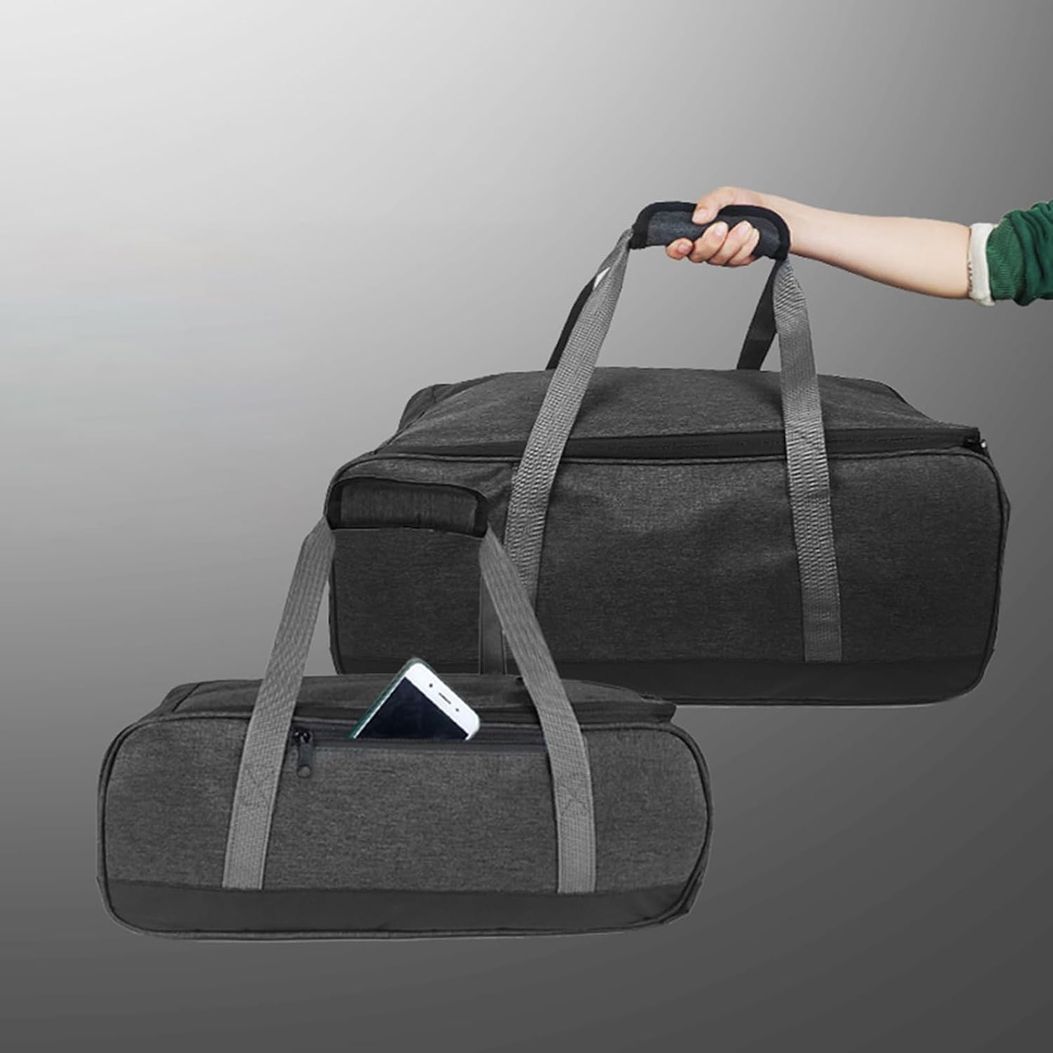 GOWENIC Fourre-tout de Camping Robuste |Sac de Rangement pour Cuisine Extérieure avec Séparateurs Réglables pour Ustensiles de Cuisine et Cuisinière