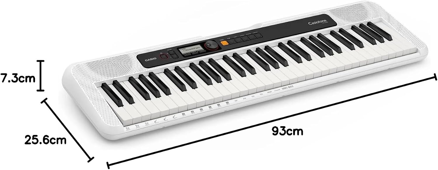 Casio CT-S200WE CASIOTONE toetsenbord met 61 standaardtoetsen en automatische begeleiding, wit