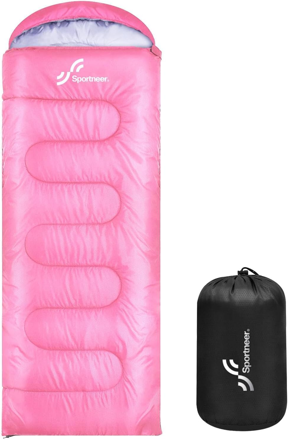 Outdoor Camping Slaapzak: Sportneer 3-4 Seizoenen Zomerslaapzak Winterslaapzak Klein opgevouwen Draagbaar Ultralicht 1,7 kg Volledige vulling Volwassen