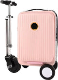 Valise électrique avec chargement USB, verrouillage TSA et fonction avant/arrière pour voyage intelligent, Argenté.