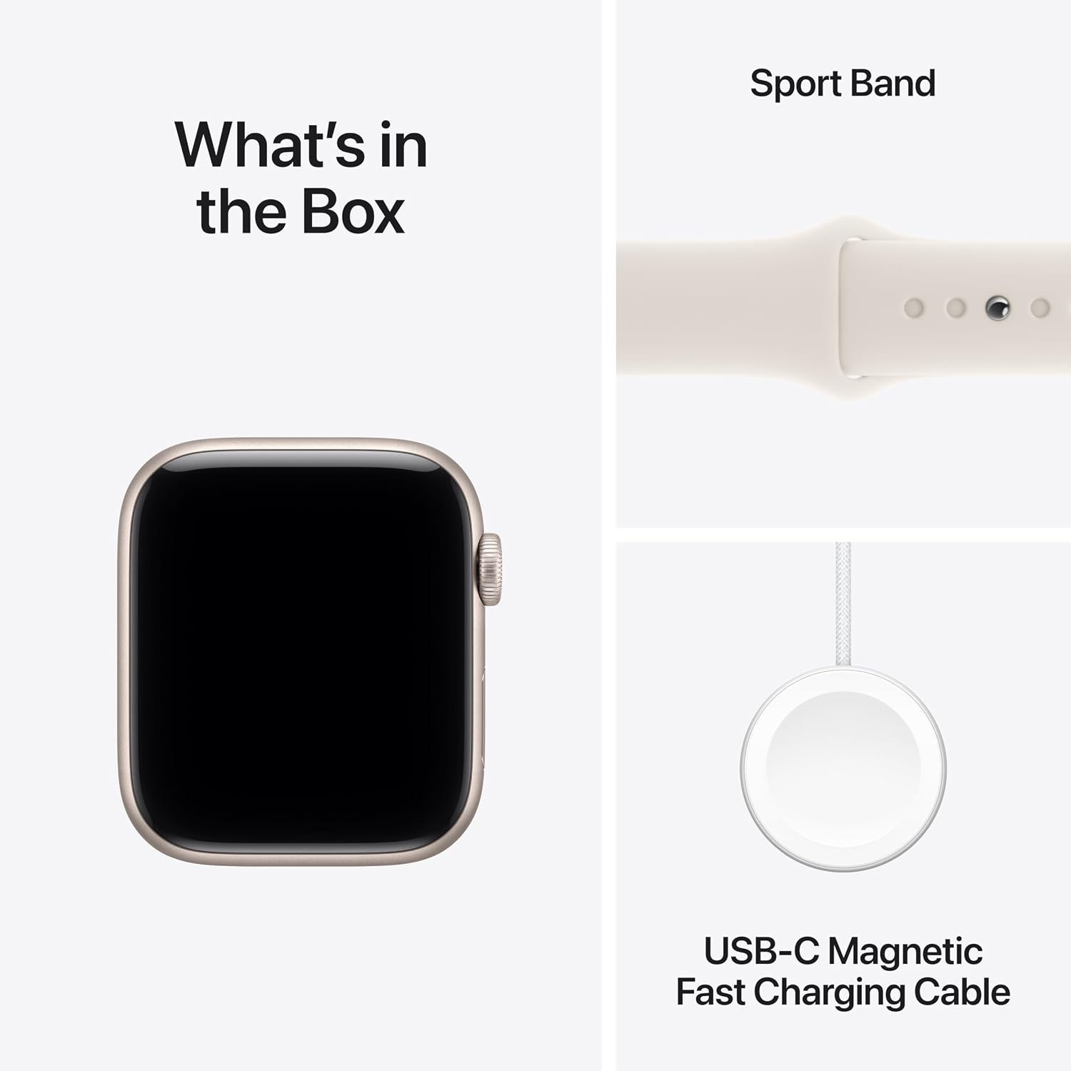 Apple Watch SE 3 [GPS 40mm] Smart Watch with Starlight Case and Starlight Sport Band - Activity / Sleep / Heart Rate Monitor - Always On Screen