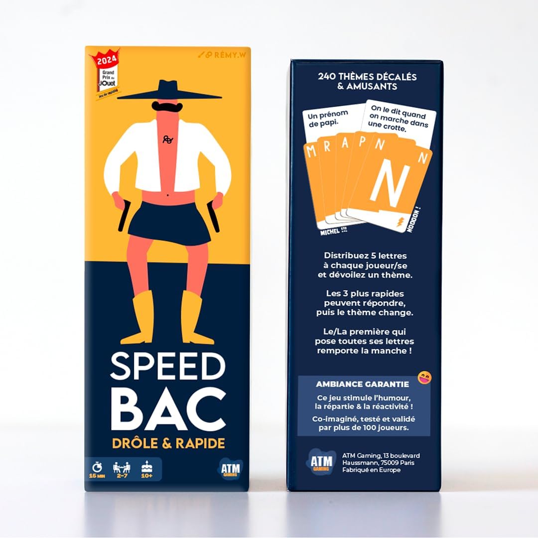 ATM Gaming Speedbac Kids – Children's Board Game – Perfect for Setting the Mood in the Family – 2 to 7 Players – Grand Prix du Jouet 2024 – Ages 7 and Above
