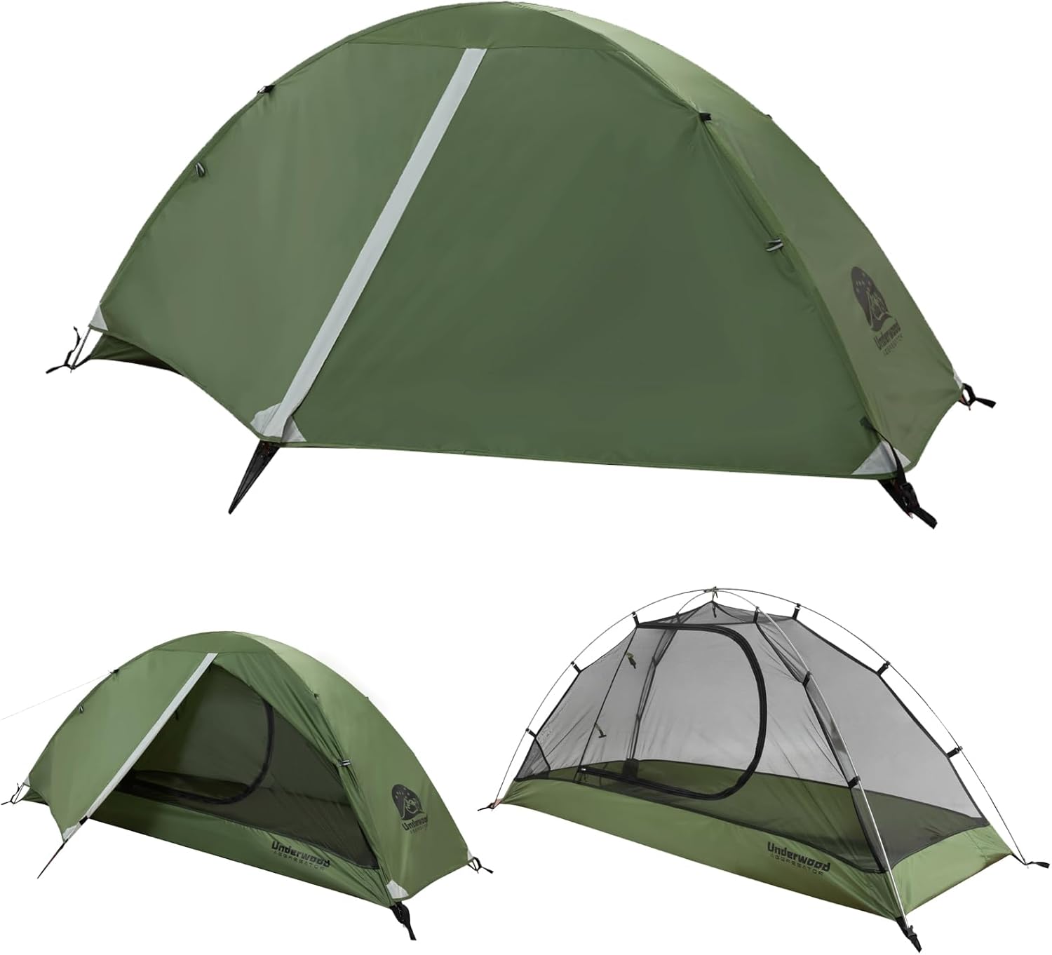 Wandeltent voor 1 persoon, lichte waterdichte campingtent, eenvoudige installatie, compacte tent voor 1 persoon, 3-seizoenentent voor één persoon