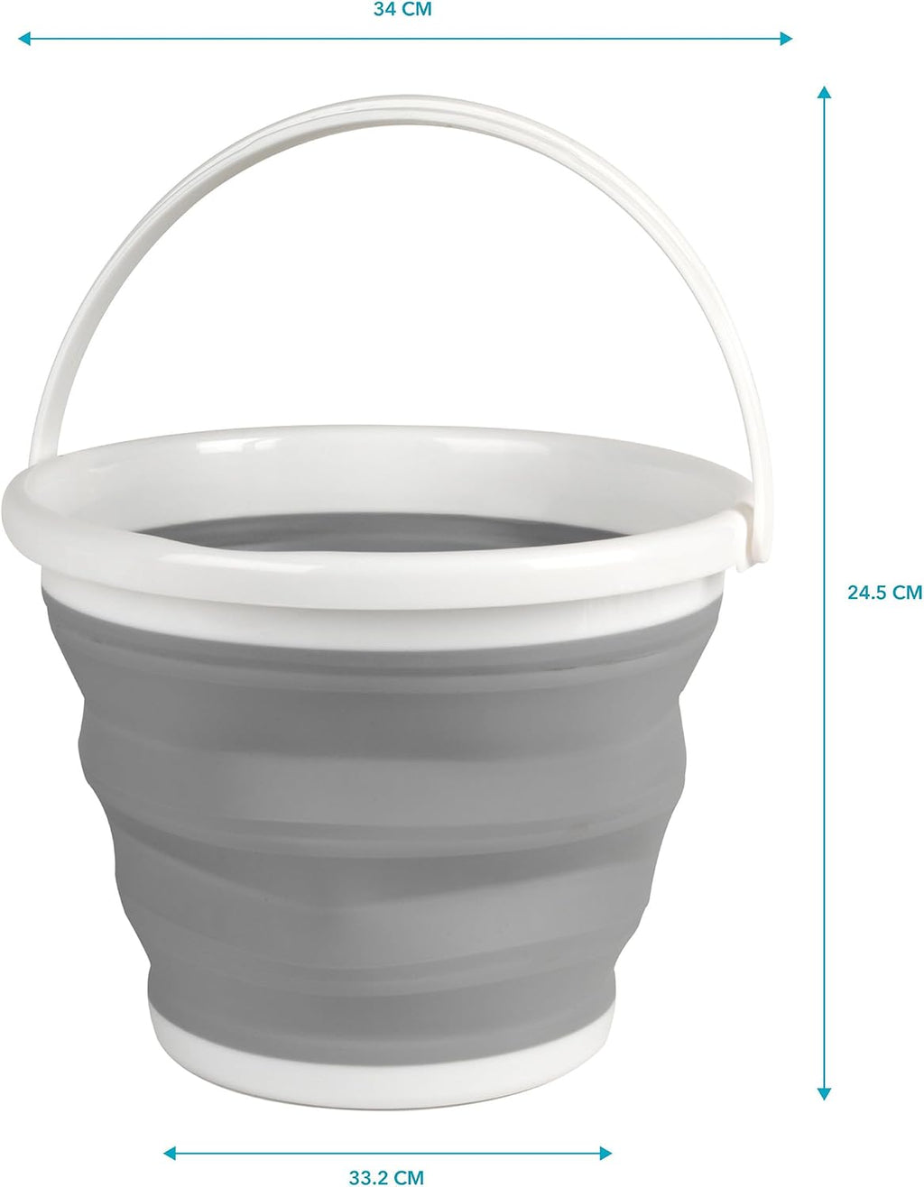 Beldray LA030191GRY Opvouwbare kom – intrekbare kom van kunststof, afwasbak, draagbaar, groenten wassen, servies, rechthoekige kom voor huishouden en keuken, camping, caravans