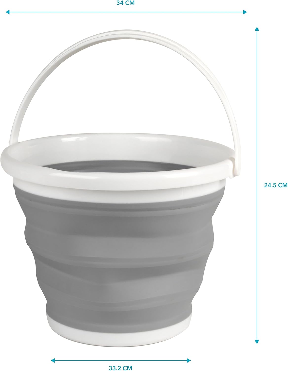 Beldray LA030191GRY Opvouwbare kom – intrekbare kom van kunststof, afwasbak, draagbaar, groenten wassen, servies, rechthoekige kom voor huishouden en keuken, camping, caravans