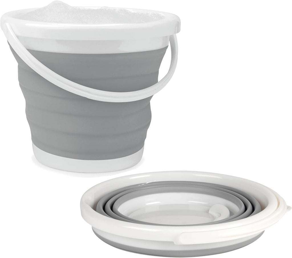 Beldray LA030191GRY Opvouwbare kom – intrekbare kom van kunststof, afwasbak, draagbaar, groenten wassen, servies, rechthoekige kom voor huishouden en keuken, camping, caravans