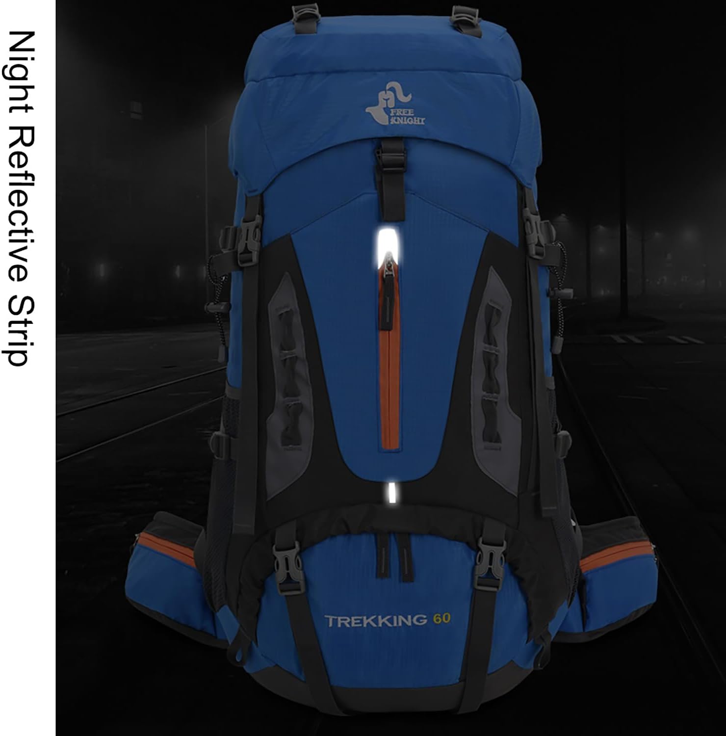 Bseash Waterdichte lichtgewicht wandelrugzak met regenhoes, outdoor sport reisrugzak voor klimmen kamperen toerisme, 60 liter, Militair Groen