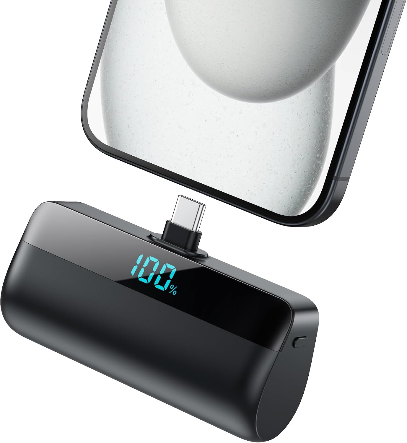 Feob Mini powerbank 5200 mAh voor iPhone 17/16 serie, PD 3A, snel opladen, USB C, powerbank met lcd-display, compatibel met iPhone 17/16/15 Plus Pro Max, Samsung S25/S24, telefoons