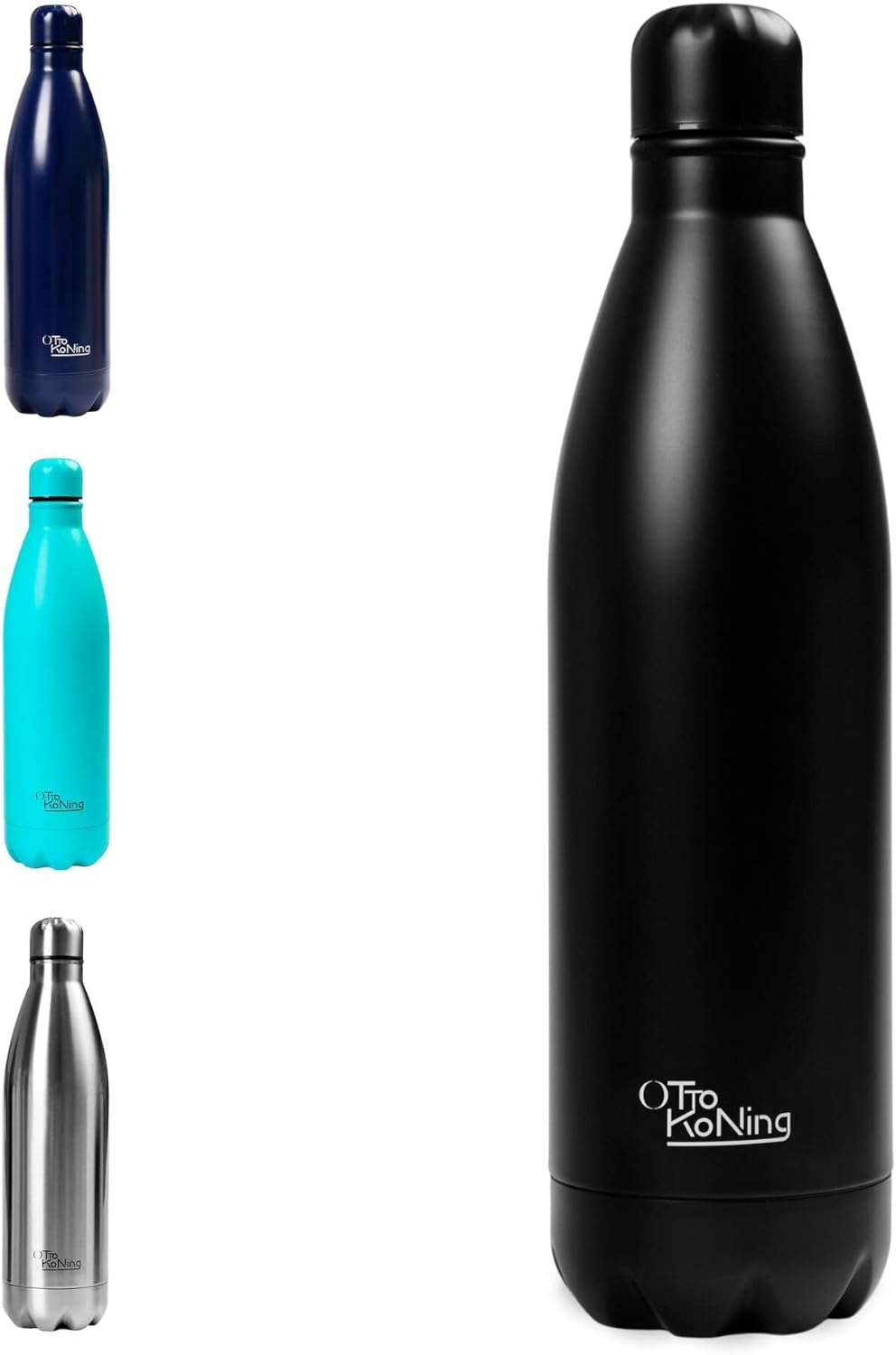 Otto Koning Insulated Water Bottle 500ml - Insulated Water Bottle Keeps Drinks Cold for 24 Hours and Hot for 12 Hours - Leak Proof Insulated Water Bottle BPA Free