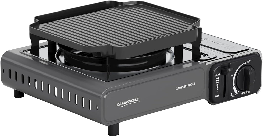 Campingaz Camp Bistro 3 Combo kooktoestel & grill | 1-pits campingkooktoestel | 2.200 watt | compact draagbaar buitenfornuis | inclusief draagtas voor eenvoudig transport | zwart
