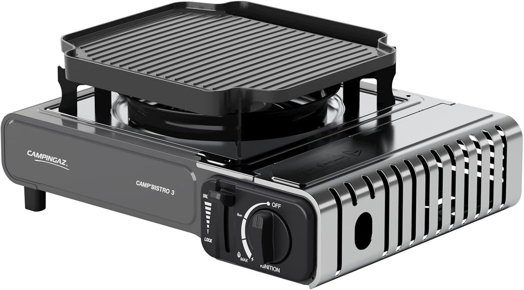 Campingaz Camp Bistro 3 Combo kooktoestel & grill | 1-pits campingkooktoestel | 2.200 watt | compact draagbaar buitenfornuis | inclusief draagtas voor eenvoudig transport | zwart