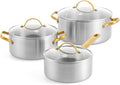 Set de Casseroles GreenPan Padova 6 Pièces — Inox, Compatible Induction