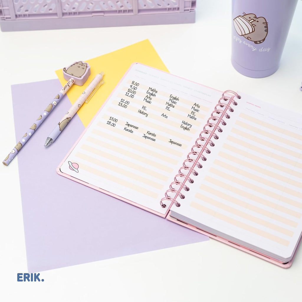 Grupo Erik - Pusheen Schoolagenda 2025 2026 | A5-formaat, schrijfwaren voor jongeren, schoolbenodigdheden, agenda 2025 2026 meisjes