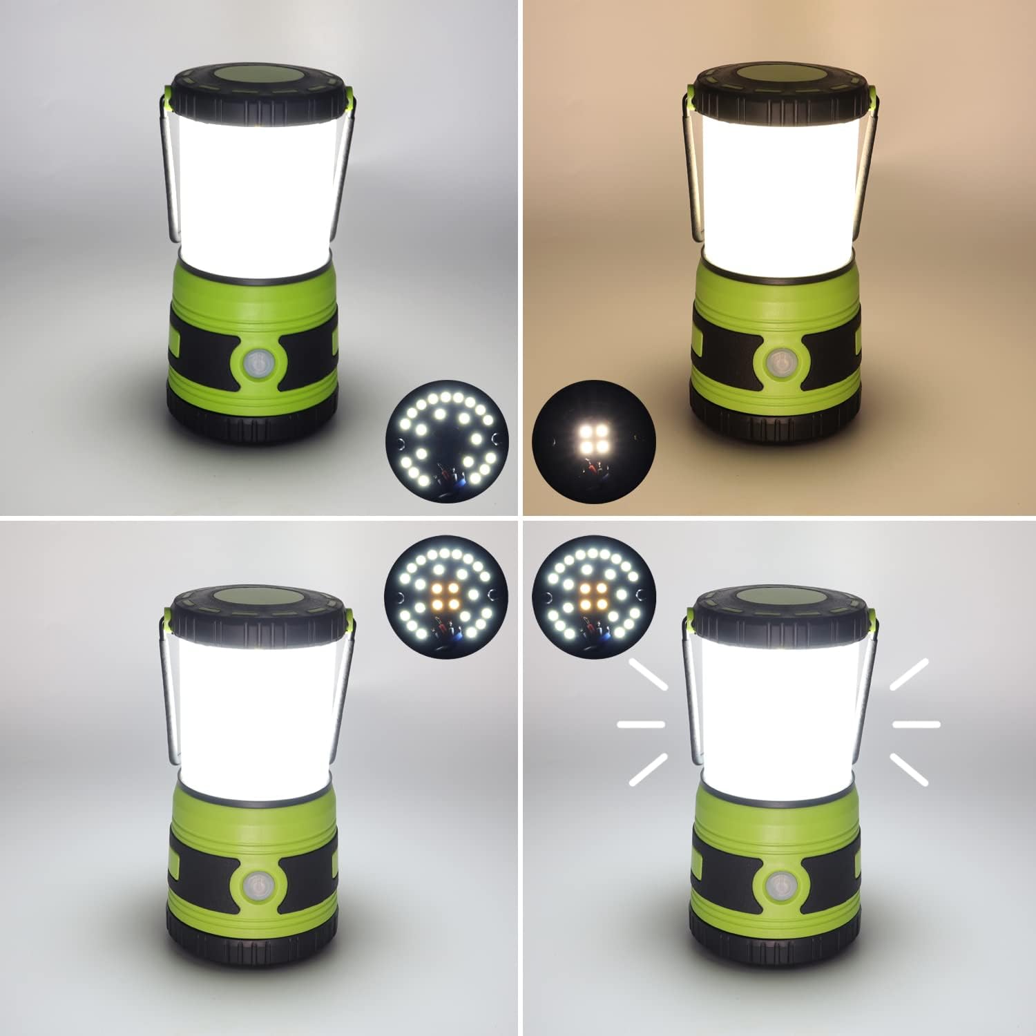 DA LIGHT Led-campinglamp, superhelder, 1500 lumen, 4 lichtmodi, dimbaar, op batterijen werkende noodlamp, geschikt voor nachtwandelingen, tentverlichting, noodgevallen, stroomuitval enz. (oranje)