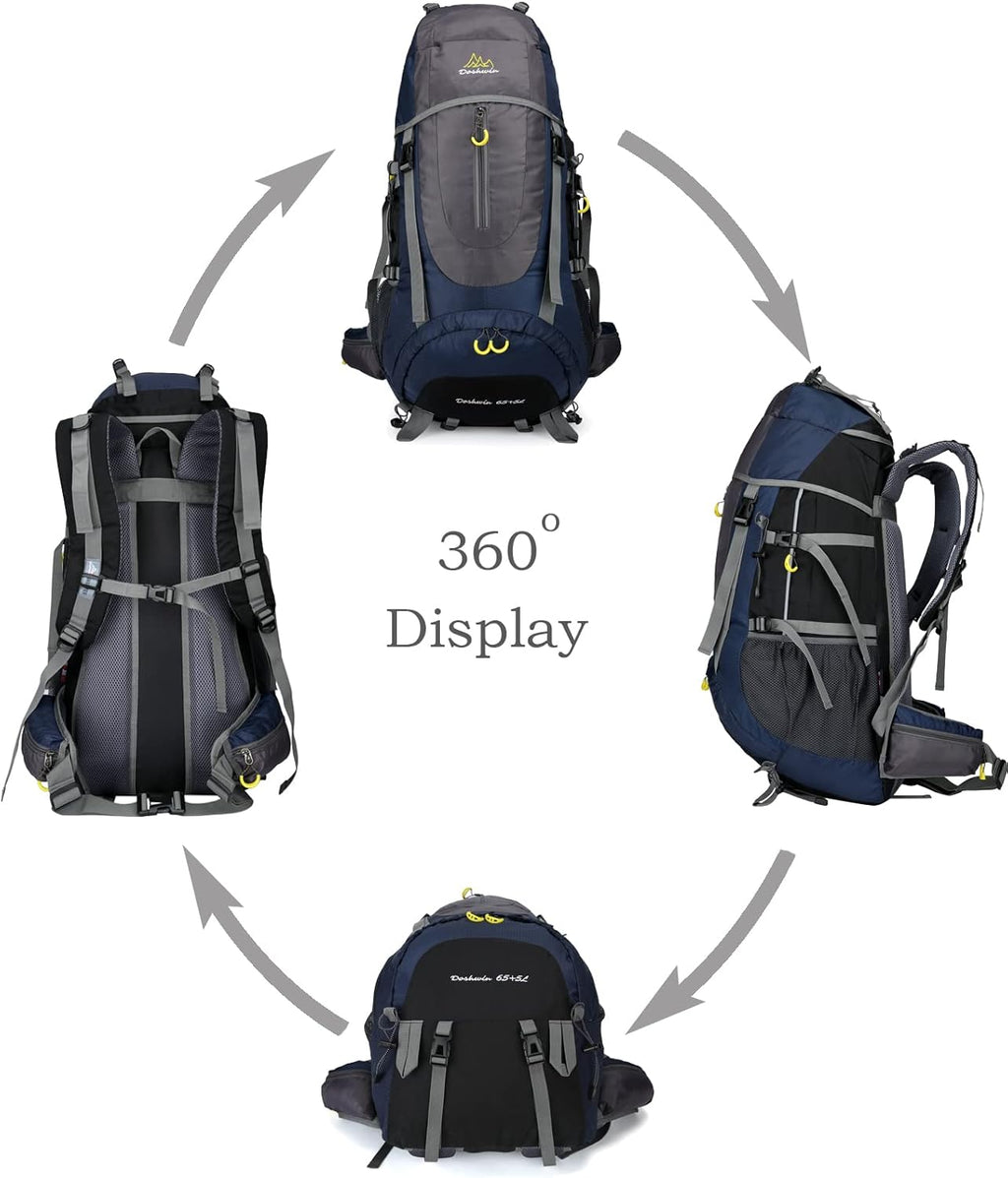 70 l rugzak, trekking, kamperen, reizen, wandelen, groot, voor heren en dames