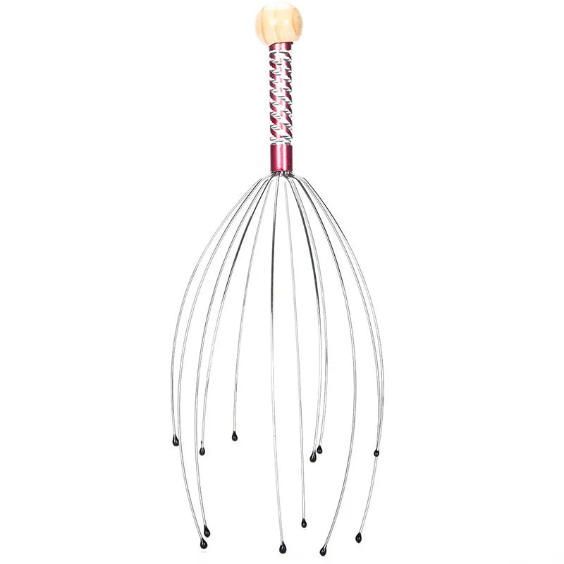Masseur de Tête Octopus — Griffe Relaxante en Acier Inoxydable