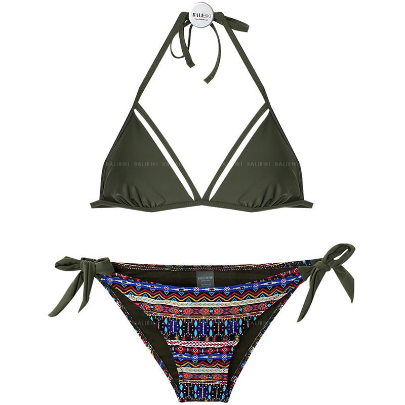 Bikini with Ties Bohemian Sexy Backless Swimwear for Women