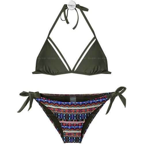 Bikini à nouer style bohème pour femme