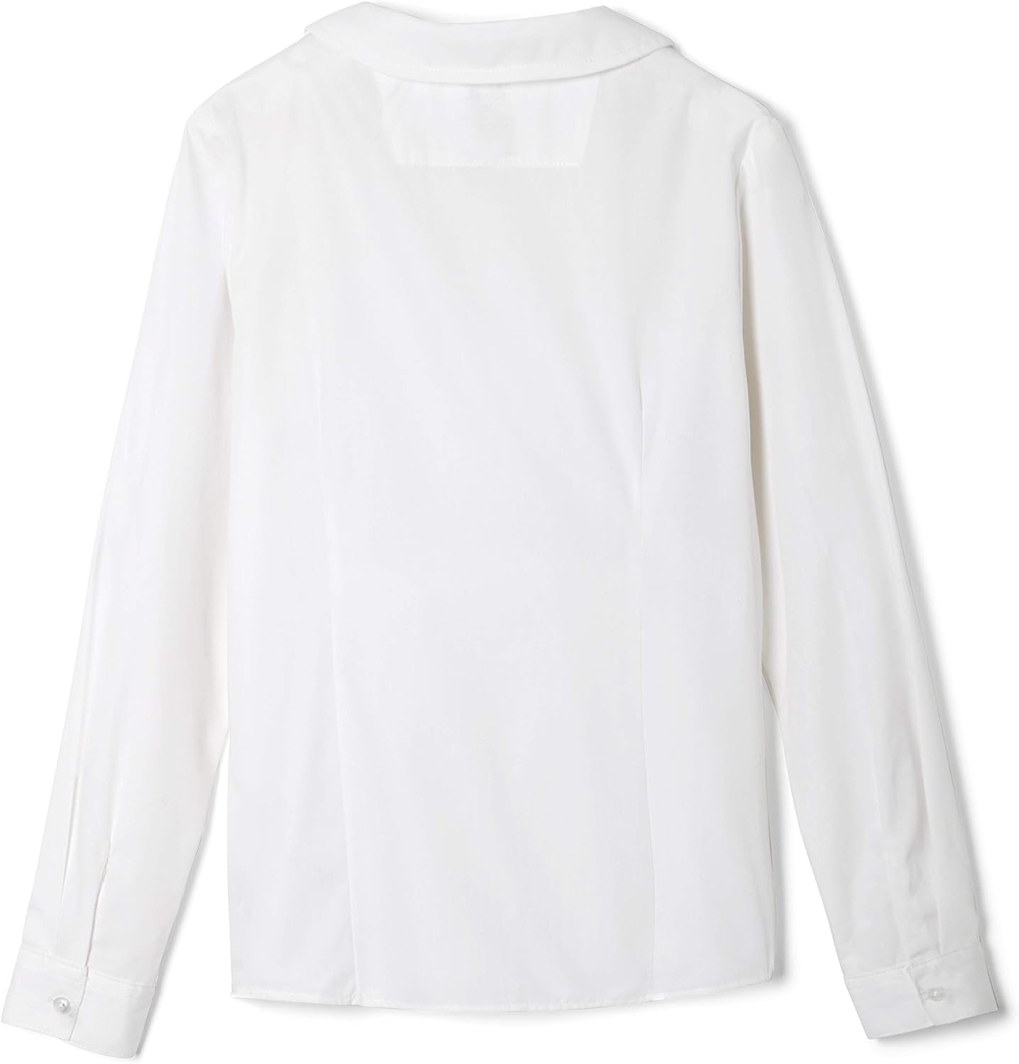 French Toast Claudine kraag geweven blouse met lange mouwen voor meisjes, wit, 12