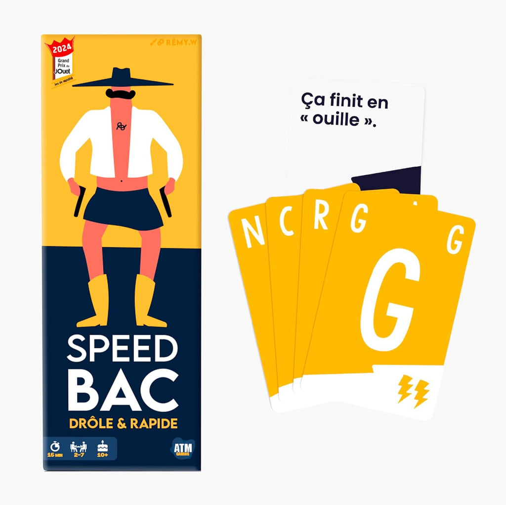 ATM Gaming Speedbac Kids – Children's Board Game – Perfect for Setting the Mood in the Family – 2 to 7 Players – Grand Prix du Jouet 2024 – Ages 7 and Above