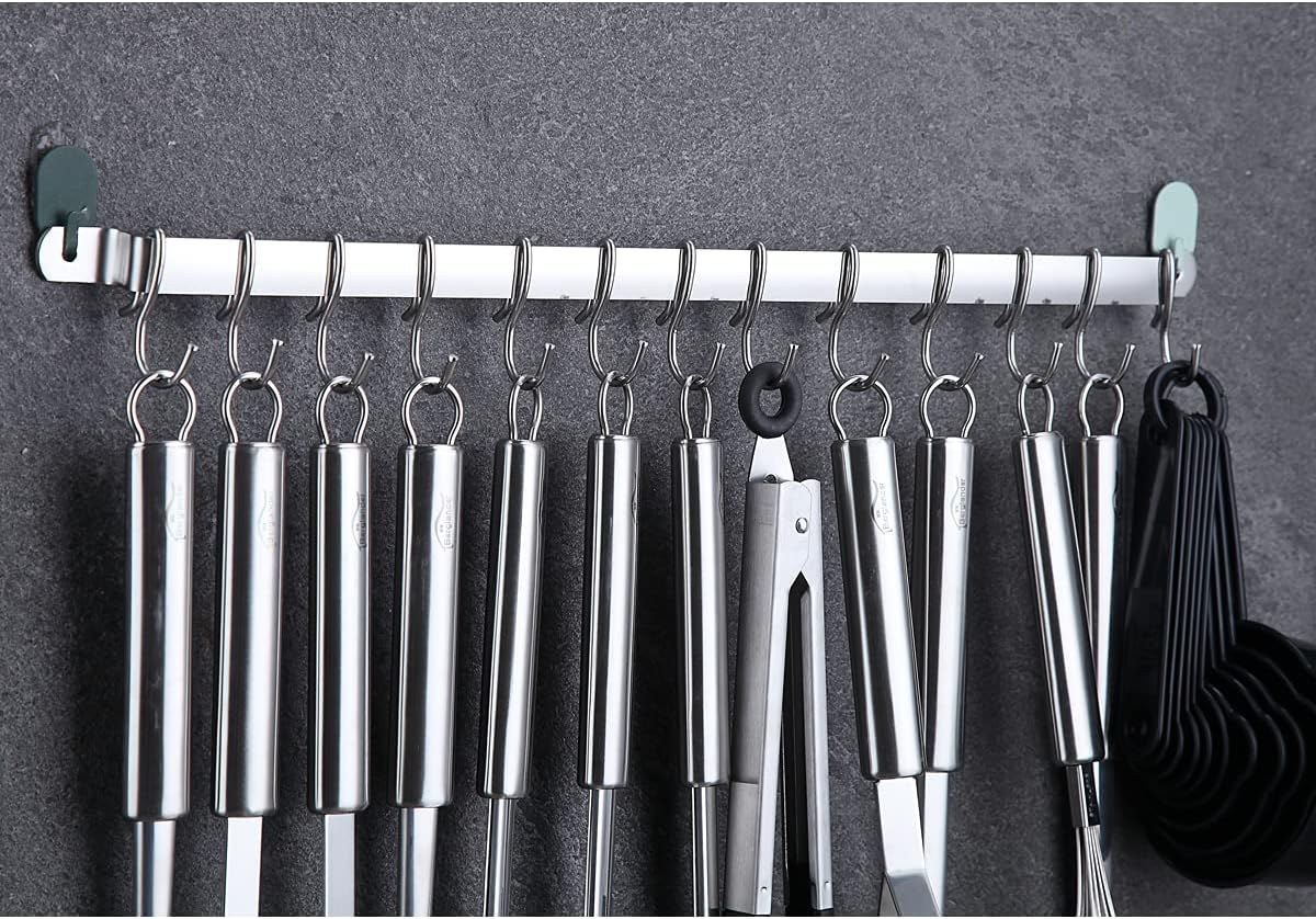 Set 38 Pièces Ustensiles de Cuisine Berglander – Inox, Support & Crochets Inclus, Lave-Vaisselle