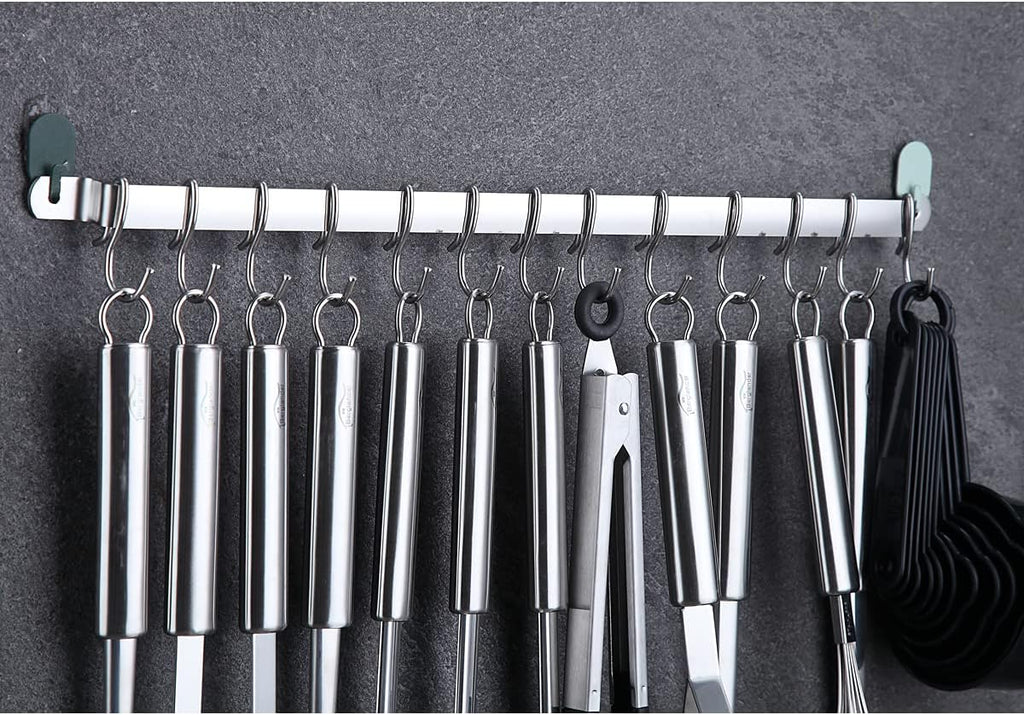 Set 38 Pièces Ustensiles de Cuisine Berglander – Inox, Support & Crochets Inclus, Lave-Vaisselle