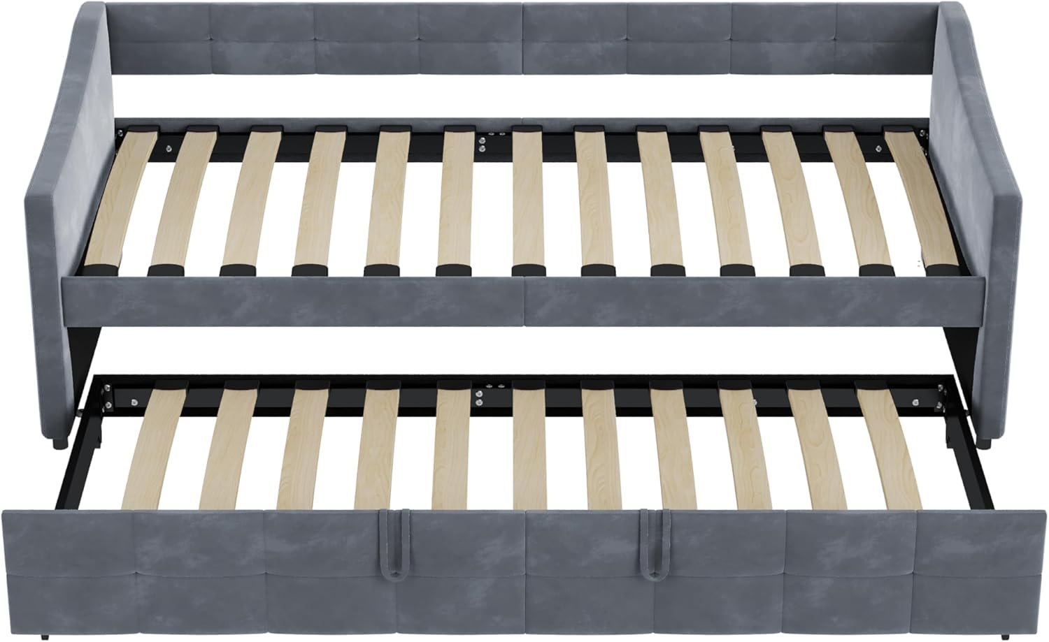 Canapé-Lit Convertible LKPOMI 2 Places — Velours Beige, Lit 180x200 cm