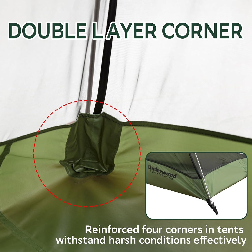 Wandeltent voor 1 persoon, lichte waterdichte campingtent, eenvoudige installatie, compacte tent voor 1 persoon, 3-seizoenentent voor één persoon