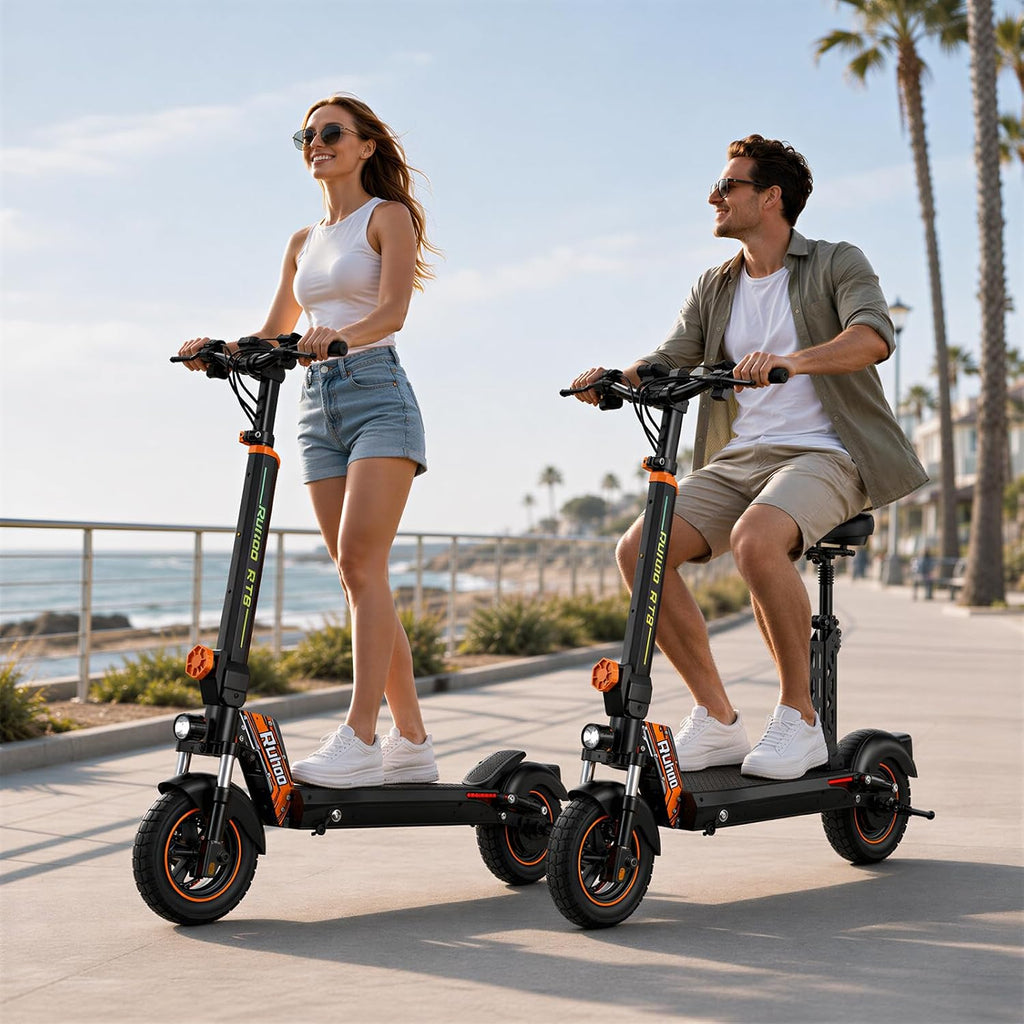 Elektrische step, RT6/T2 Max/ M5 Pro/T2 Master/T3 Max, motor 800 W/1000 W/1200 W/2400 W/3000 W, bereik 55/65/75/85 km, all-terrain banden, 3 snelheidsmodi, intelligent display