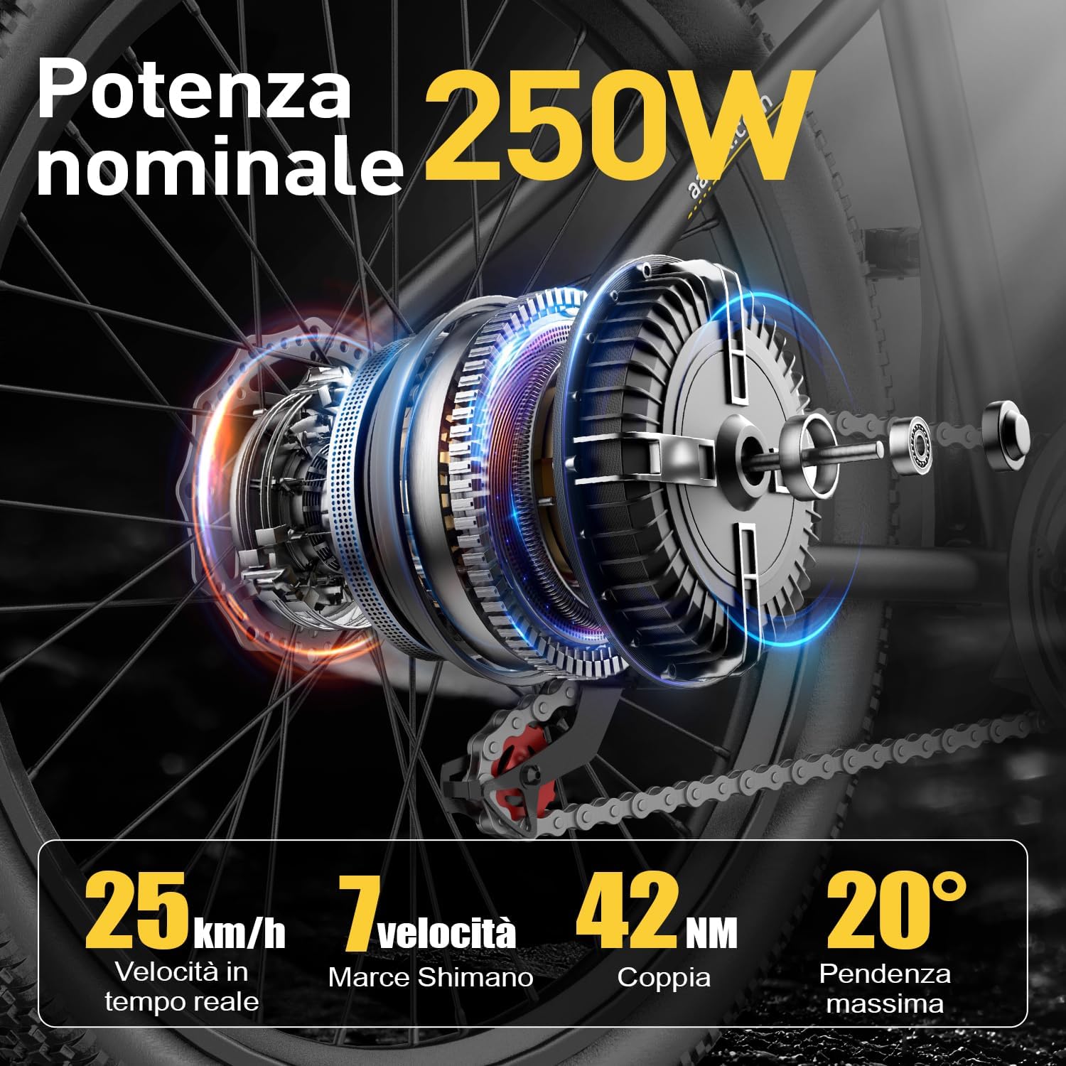 Elektrische fiets voor heren met 36 V 10 Ah accu, 7 versnellingen transmissie met lcd-display, 250 W motor en 25 km/u, lange afstand 80 km, 24/26 inch elektrische fiets voor volwassenen (26