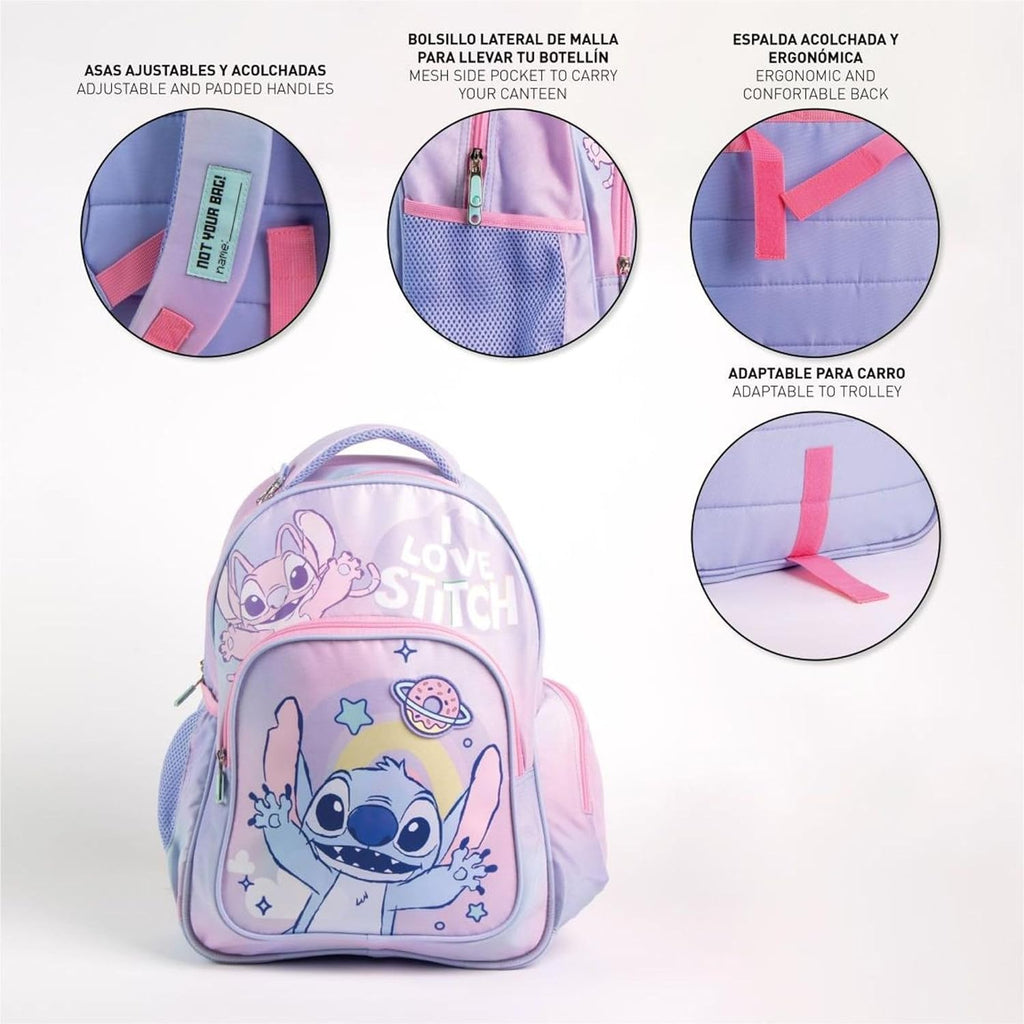 Originele Disney Frozen Elsa, Anna en Olaf rugzak met design en winterfiguren, grote Frozen rugzak voor kleuterschool, basisschool en meisjes, licht en duurzaam