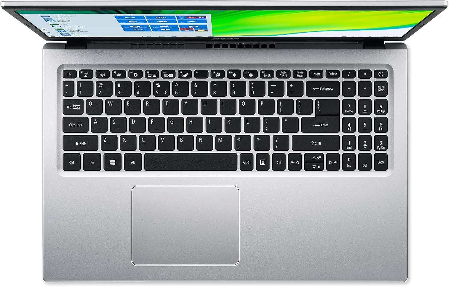 Acer Swift 1 A115-32-C3AK laptop, 35,6 cm (15,6 inch), Full HD, laptop (Intel Celeron N4500, 4 GB RAM, 128 GB eMMC, Intel UHD Graphics, Windows 11) - toetsenbord AZERTY (Frans), laptop Grijs