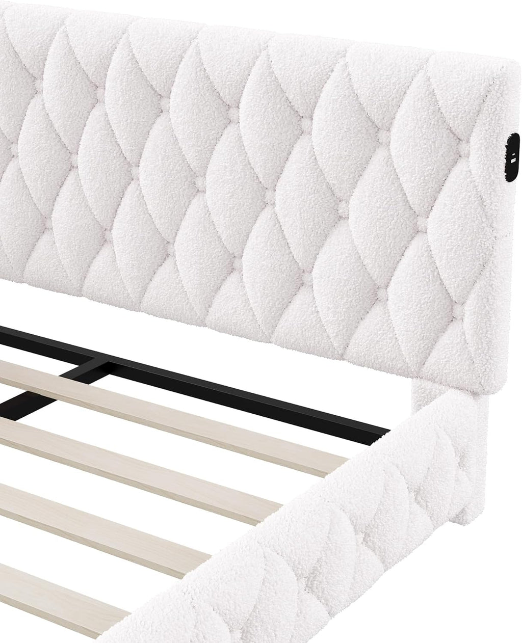 Canapé-Lit Convertible LKPOMI 2 Places — Velours Beige, Lit 180x200 cm