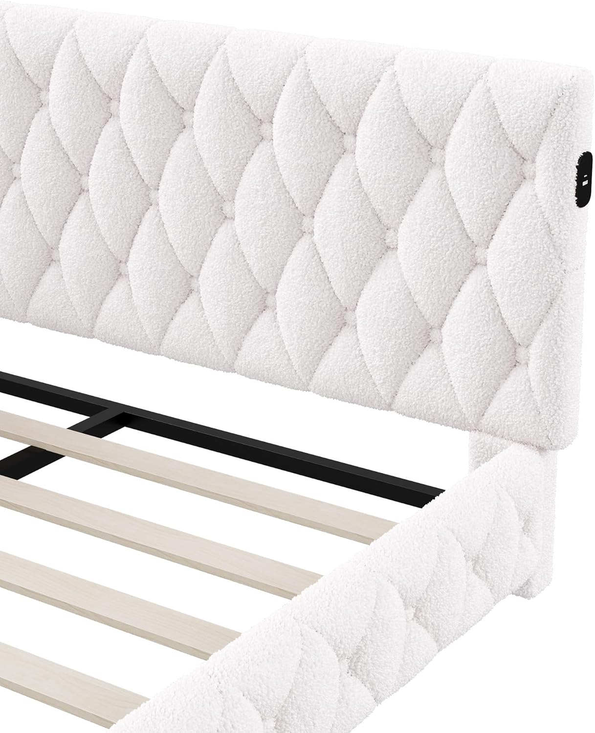 Canapé-Lit Convertible LKPOMI 2 Places — Velours Beige, Lit 180x200 cm