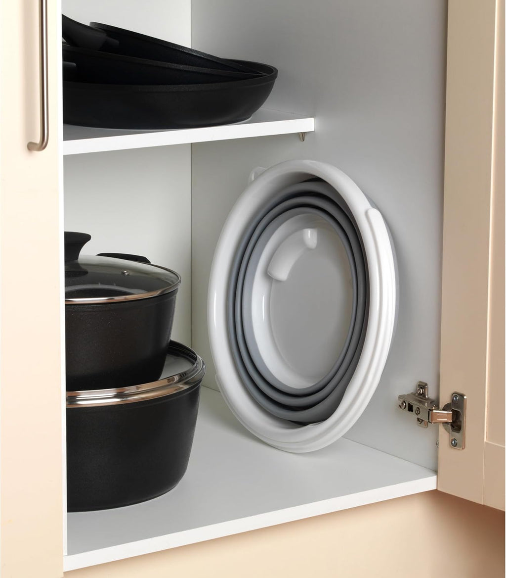Beldray LA030191GRY Opvouwbare kom – intrekbare kom van kunststof, afwasbak, draagbaar, groenten wassen, servies, rechthoekige kom voor huishouden en keuken, camping, caravans