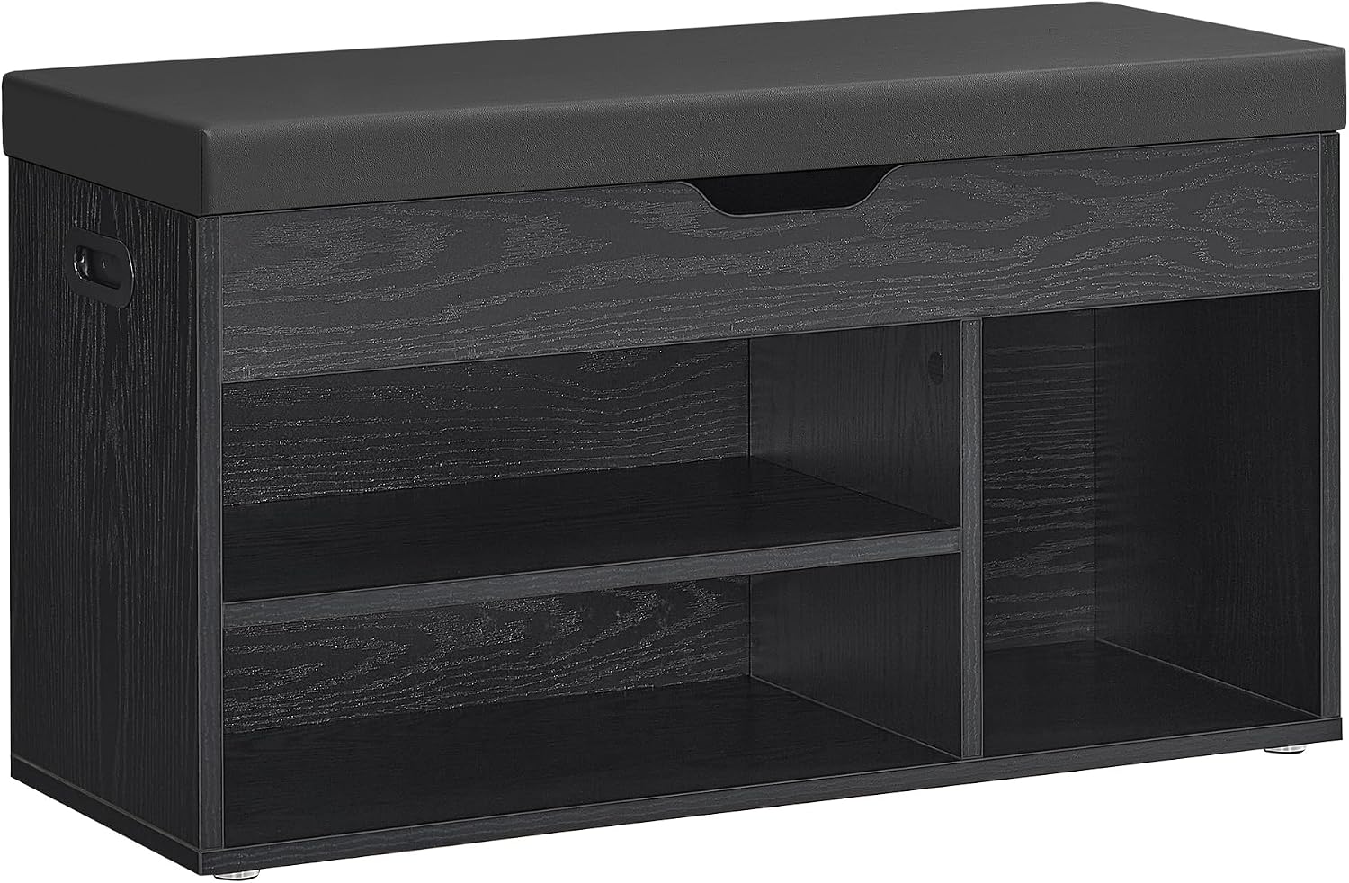Banc à Chaussures Rembourré VASAGLE – Rangement 3 Compartiments, Style Vintage, 80 cm