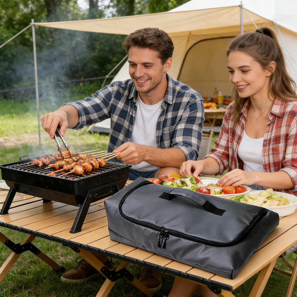 Sacs Organisateurs Camping - Pochette Isotherme De Grande Capacité Et - Sac Fourre-Tout Utilitaire - Pour Fourchettes Cuillères Voyage Pique-Nique