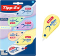Tipp-Ex Mini Pocket Mouse Pastel Correction Tape (6 m x 5 mm) - 5 Pastel Colours and 1 Transparent, Pack of 6
