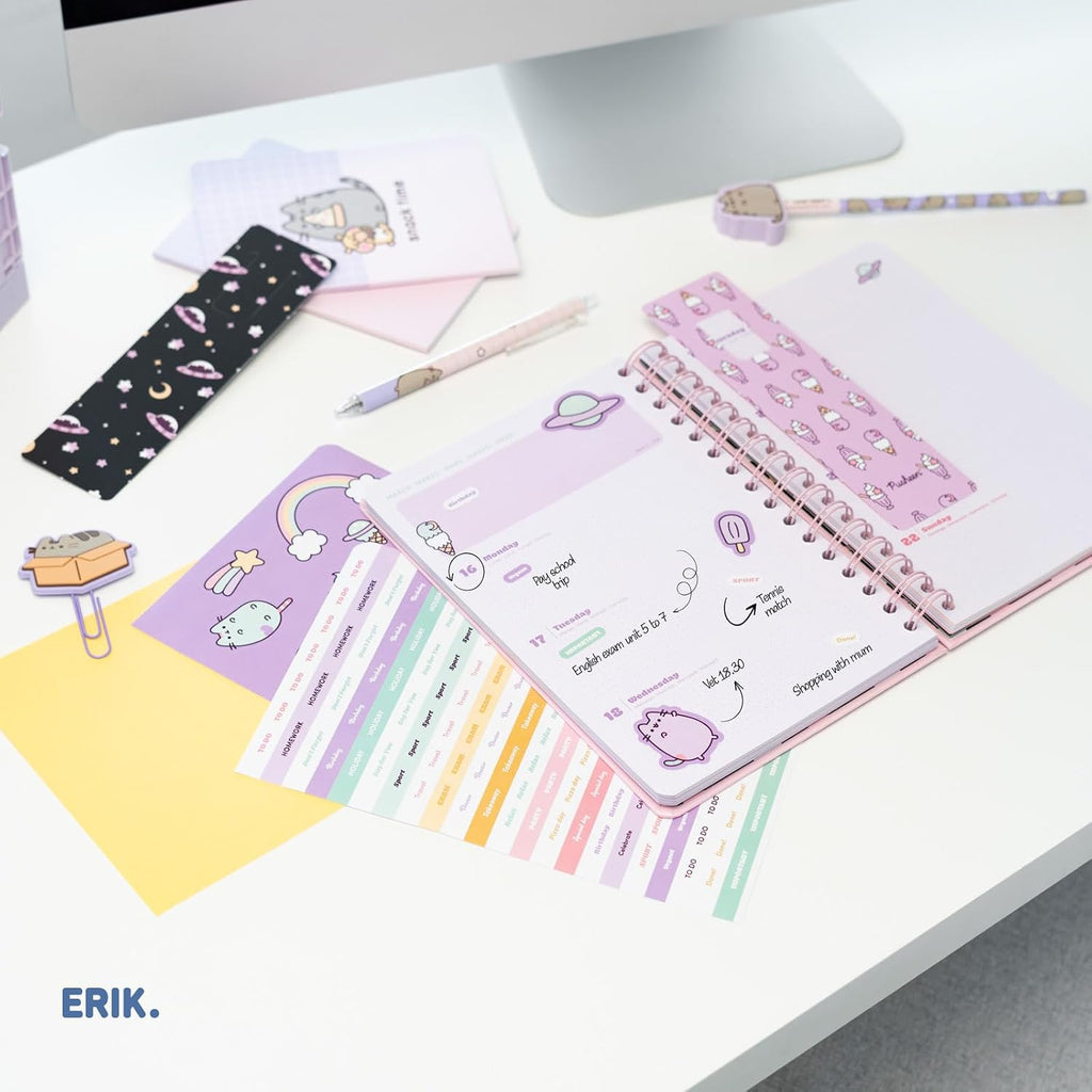Grupo Erik - Pusheen Schoolagenda 2025 2026 | A5-formaat, schrijfwaren voor jongeren, schoolbenodigdheden, agenda 2025 2026 meisjes