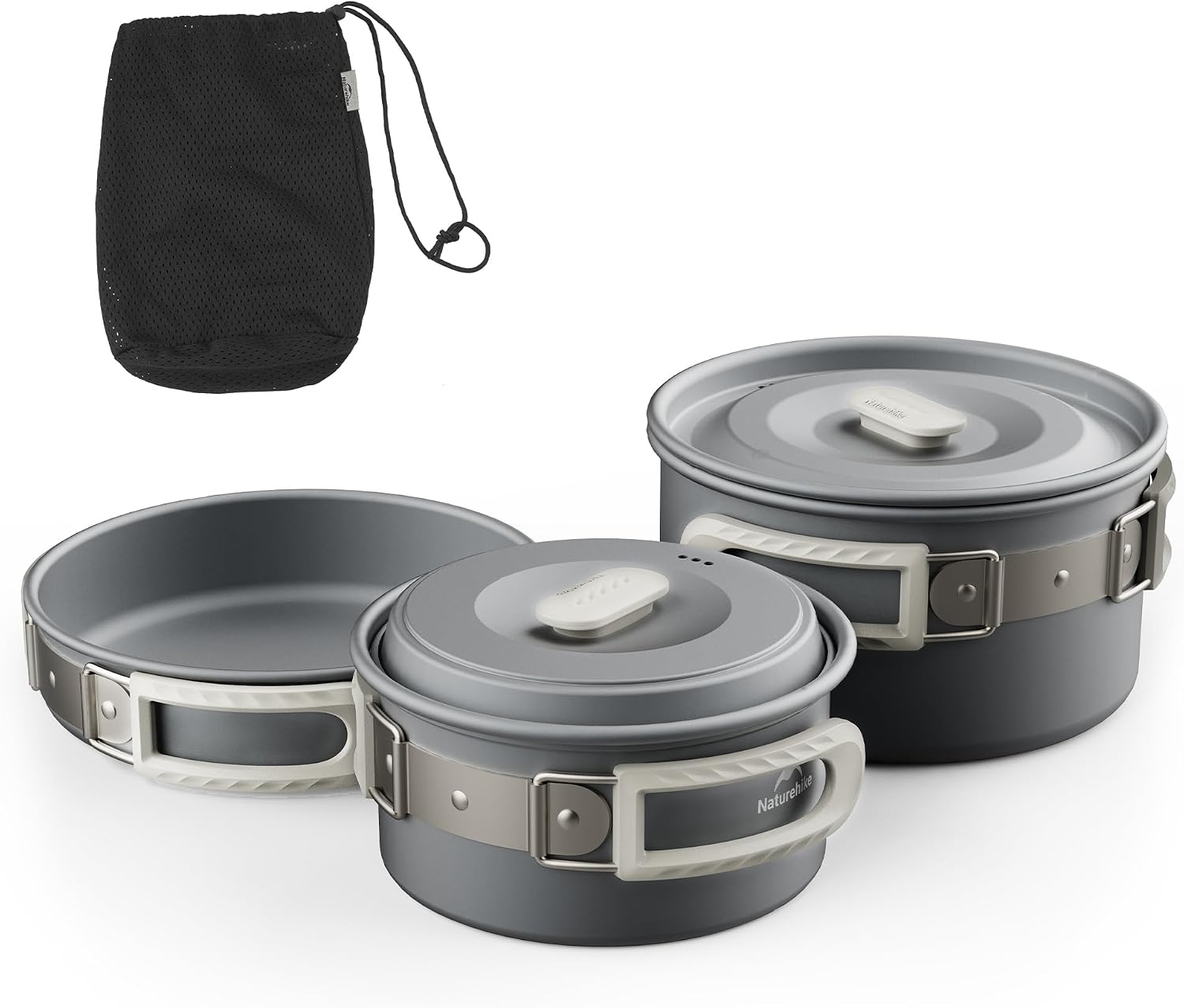 Naturehike 2-4 & 4-7 personen campingkookgerei set voor rugzakuitrusting – draagbare campingkoker en rugzakfornuis compatibel – campingaccessoires
