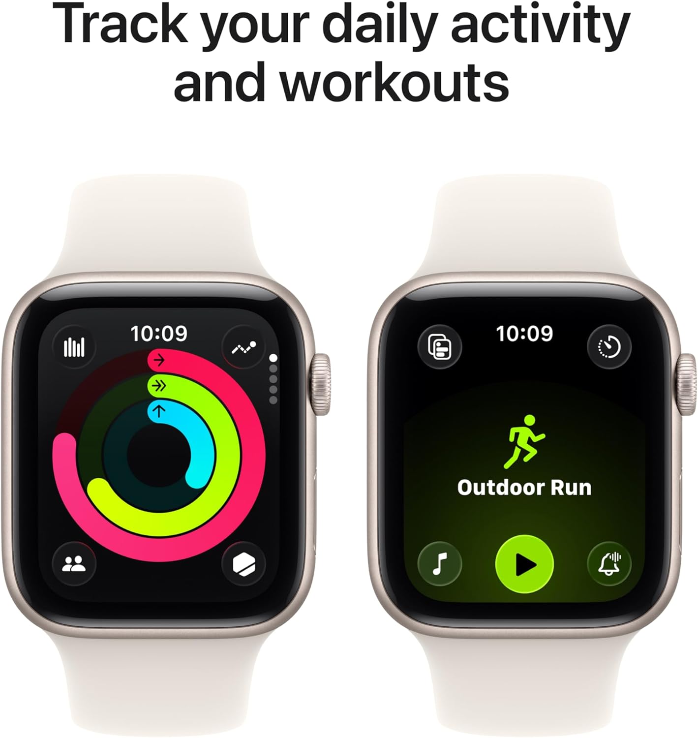Apple Watch SE 3 [GPS 40mm] Smart Watch with Starlight Case and Starlight Sport Band - Activity / Sleep / Heart Rate Monitor - Always On Screen