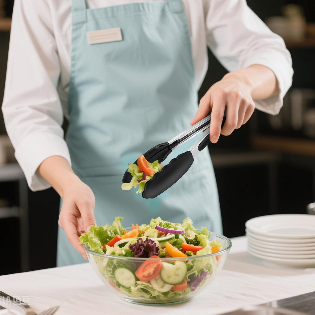 Pinces de Cuisine Silicone Elalove – Lot de 2, Inox, Résistantes Chaleur, 26 cm