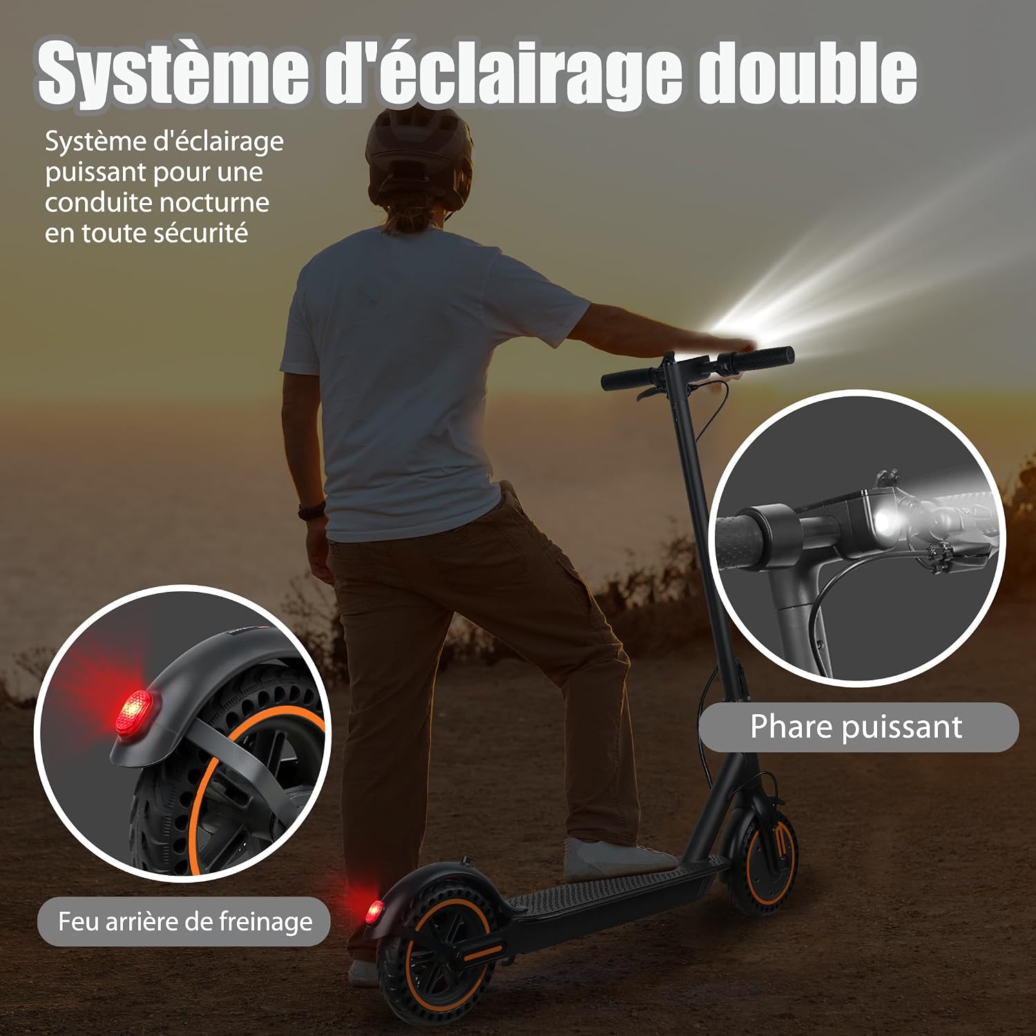 Elektrische step voor volwassenen, snelheid 25 km/u, looptijd 30 km, 8,5 inch massieve banden, opvouwbare elektrische step met motor van 250 W, dubbele rem en bediening via app en led-display