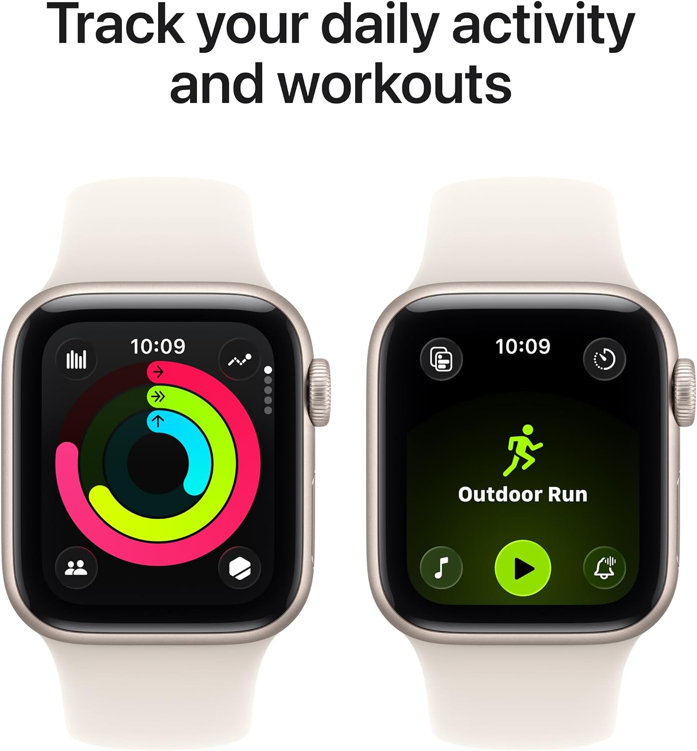 Apple Watch SE 3 [GPS 40mm] Smart Watch with Starlight Case and Starlight Sport Band - Activity / Sleep / Heart Rate Monitor - Always On Screen
