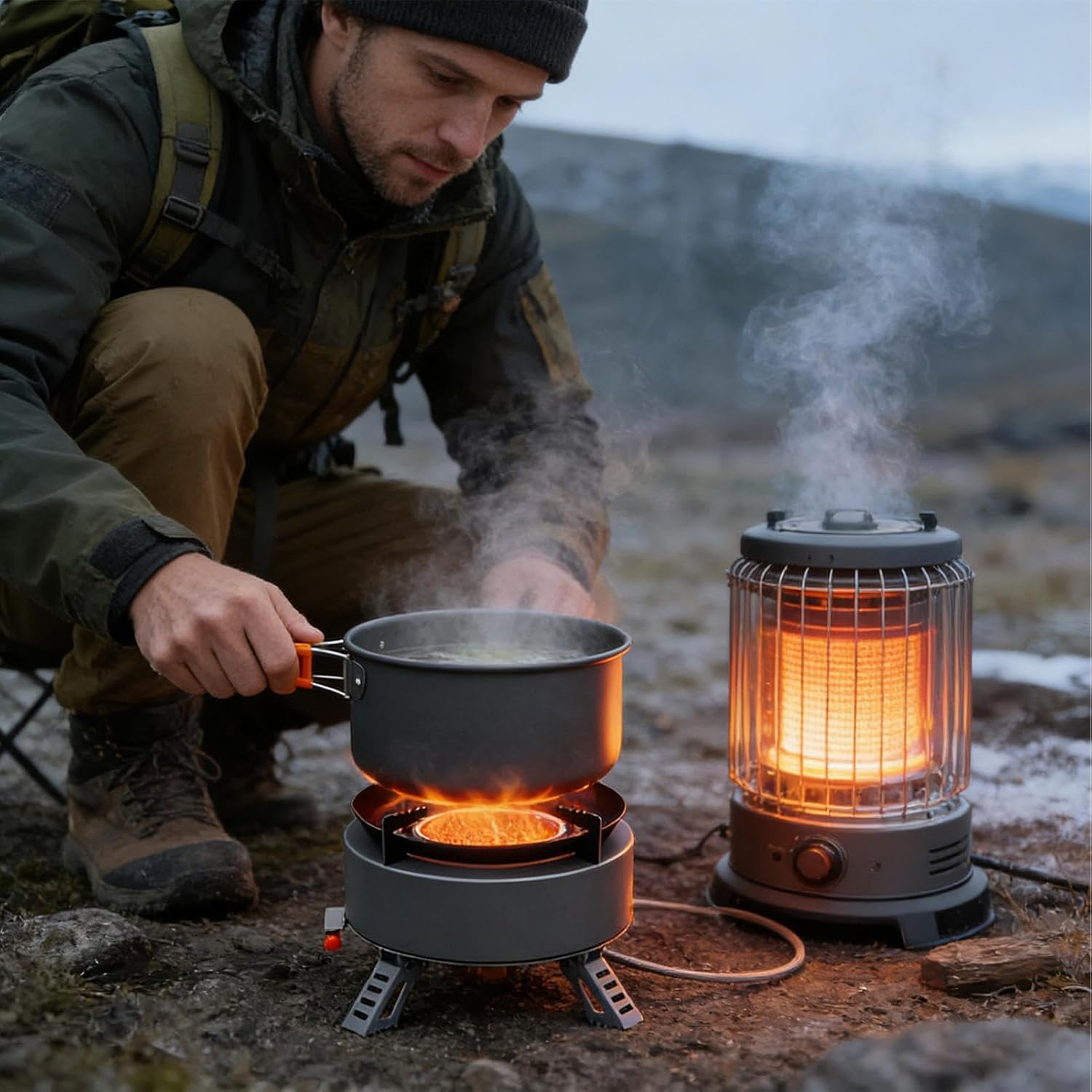 Réchaud de camping pour extérieur – Cuisine résistante – Réchaud de cuisine en plein air | pour randonnée et activités de plein air pour toute la