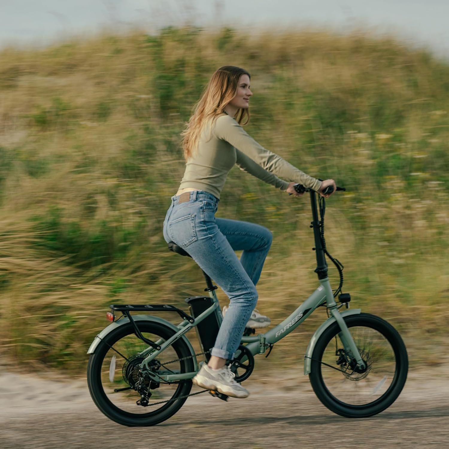 Fafrees F20 LIGHT Elektrische fiets, 20 inch opvouwbare elektrische stadsfiets, 250 W motor, 16,75 Ah accu, 7 versnellingen e-bike voor dames, bereik 110 km