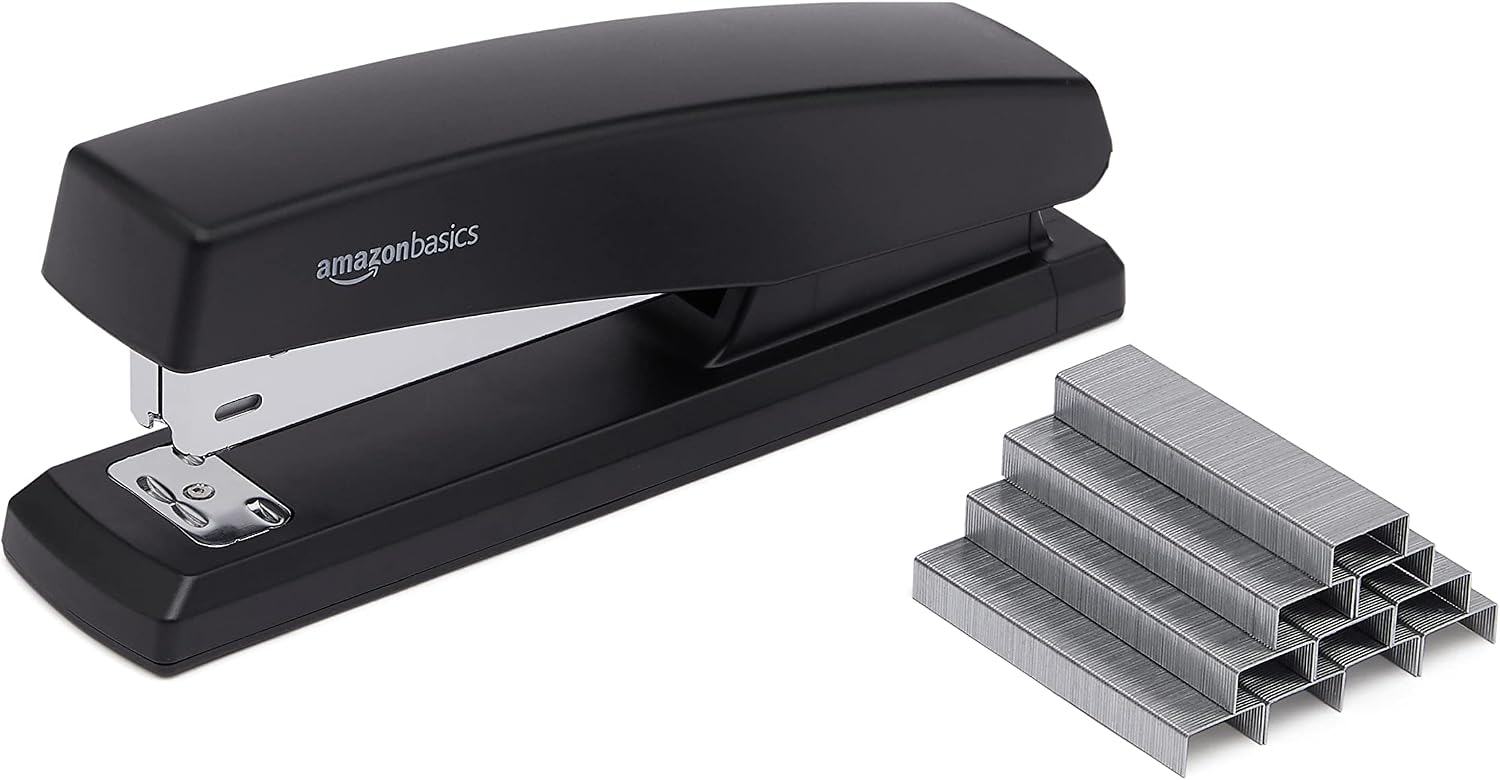 Amazon Basics nietjesmachine met 1000 nietjes, zwart