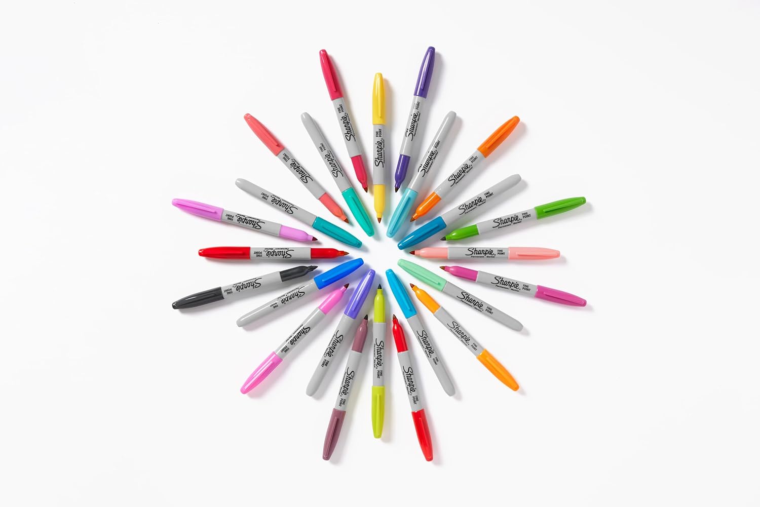 Sharpie Glam Pop Permanent Markers | Fine Tip for Bold Detail | Assorted Colours | 34 Marker Pens