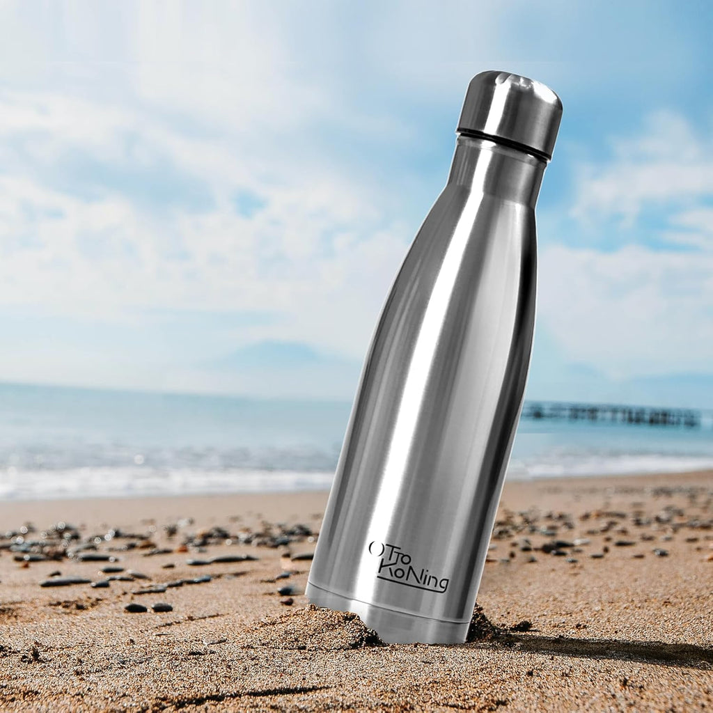 Otto Koning Insulated Water Bottle 500ml - Insulated Water Bottle Keeps Drinks Cold for 24 Hours and Hot for 12 Hours - Leak Proof Insulated Water Bottle BPA Free